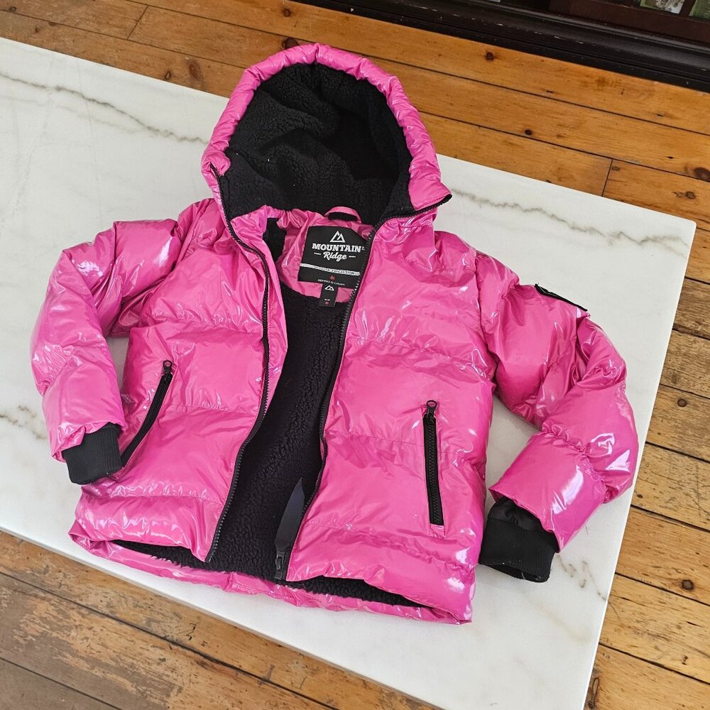 Kids' Pink Puffer Jacket with Hood